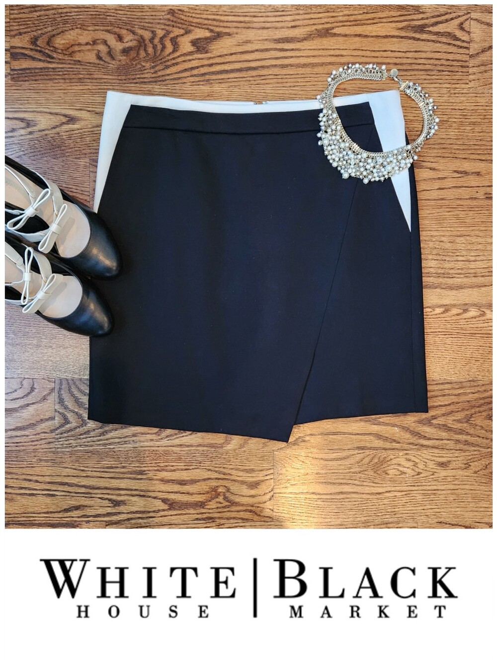 Colorblock Wrap Miniskirt